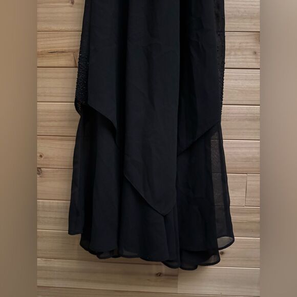 Vintage Y2K Ninalee Sz Small Beaded Flutter Sleeve Whimsigoth Vampire Dress Gown - Picture 10 of 14